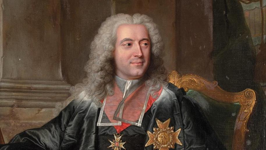 Hyacinthe Rigaud (1659-1743) et son atelier, Portrait de Marc Pierre de Voyer de... L'ascension d'un grand de France par Hyacinthe Rigaud