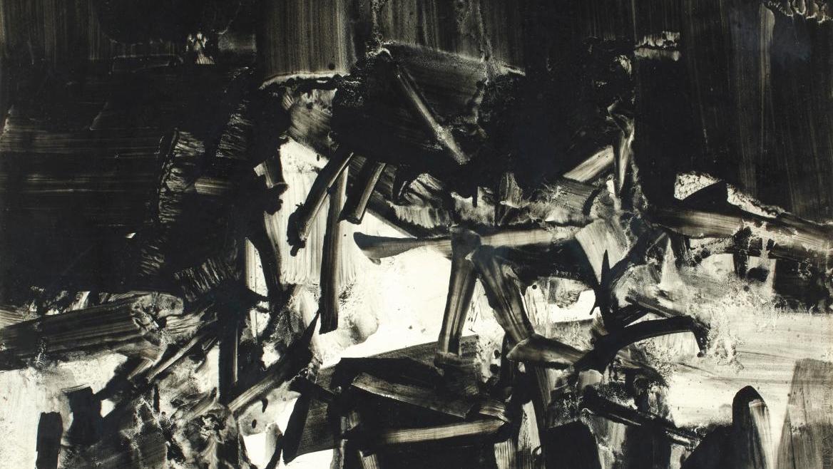 André Marfaing (1925-1987), Abstraction noire, 1959, encre noire, 100 x 75 cm. Adjugé :... Marfaing, Bruegel et Abakanowicz bien reçus chez Claude Bernard 