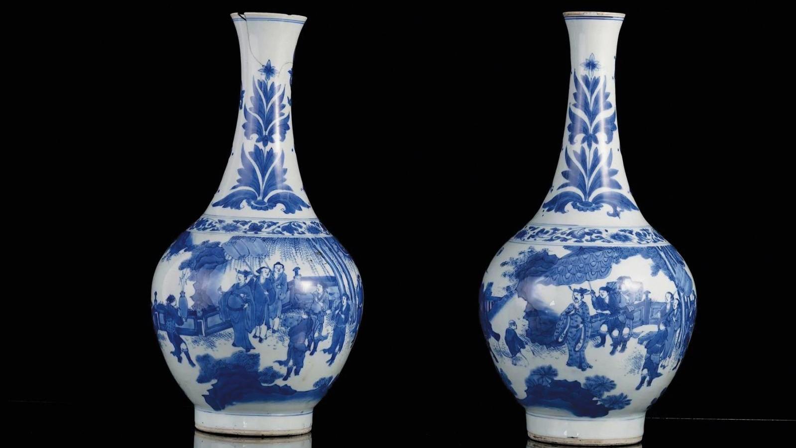   Des vases bouteille Chongzhen 