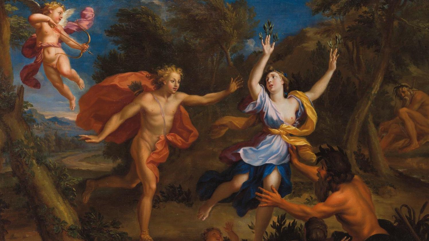 Louis de Boullogne, dit Boullogne le Jeune (1654-1733), Apollon et Daphné, toile,... Un classicisme revigoré par Boullogne le Jeune