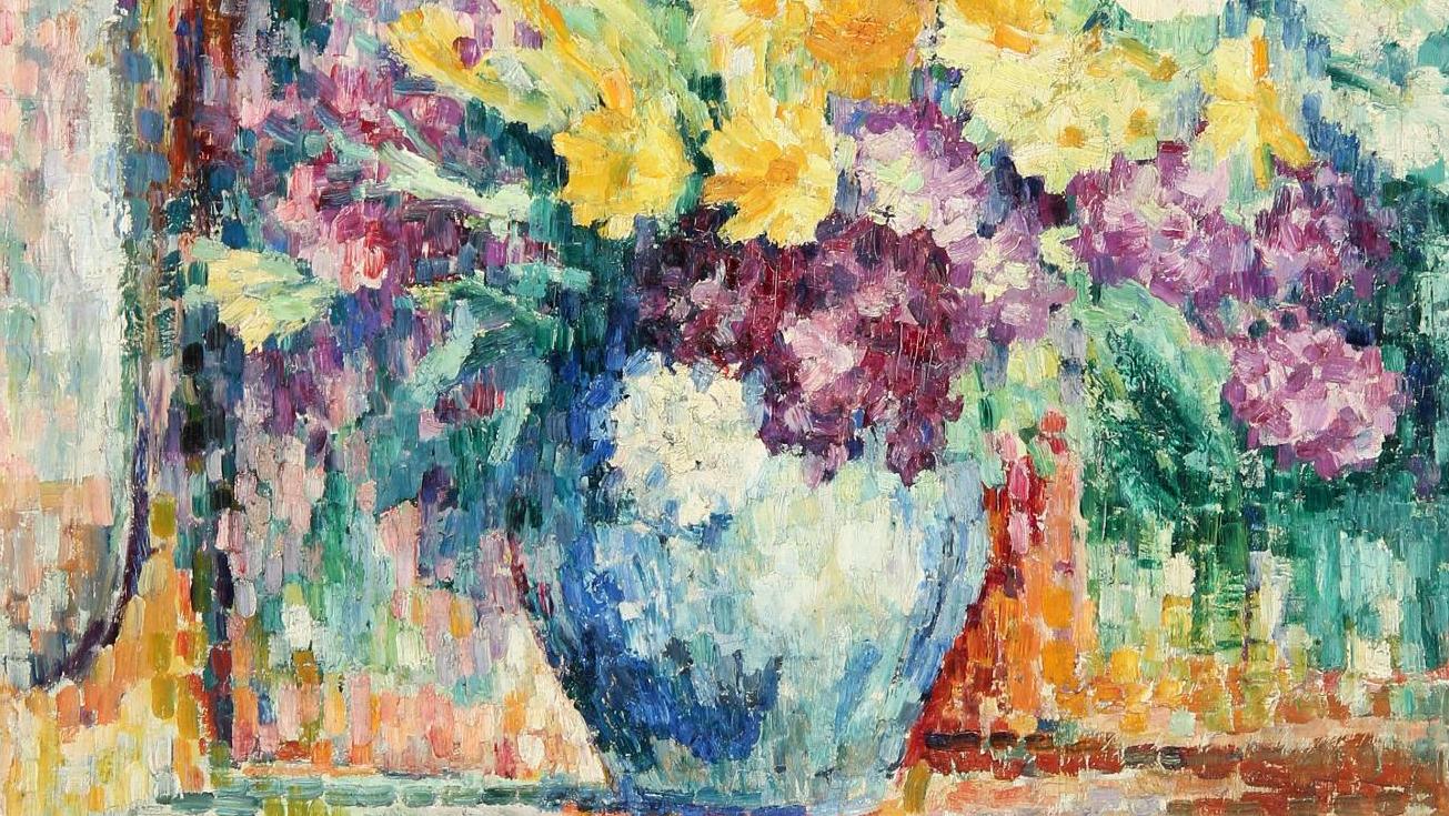 Lucie Cousturier (1876-1925), Fleurs, vers 1912, huile sur toile, 65 x 54 cm. Inv.... Lucie COUSTURIER (1876-1925)