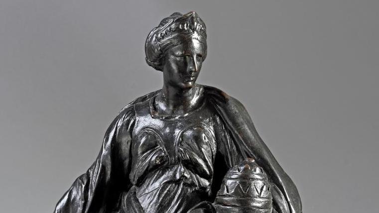Gian Lorenzo Bernini, dit Le Bernin (1598-1680), La Comtesse Mathilde de Canossa... Un rarissime bronze du Bernin pour le pape Urbain VIII