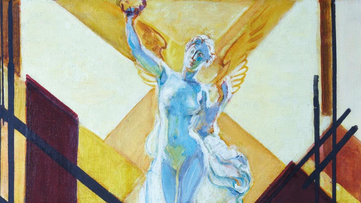 Frantisek Kupka (1871-1957), Danseuse Tanagra, huile sur toile, signée et dédicacée... La Danseuse Tanagra ou la redécouverte d’une œuvre charnière de Kupka