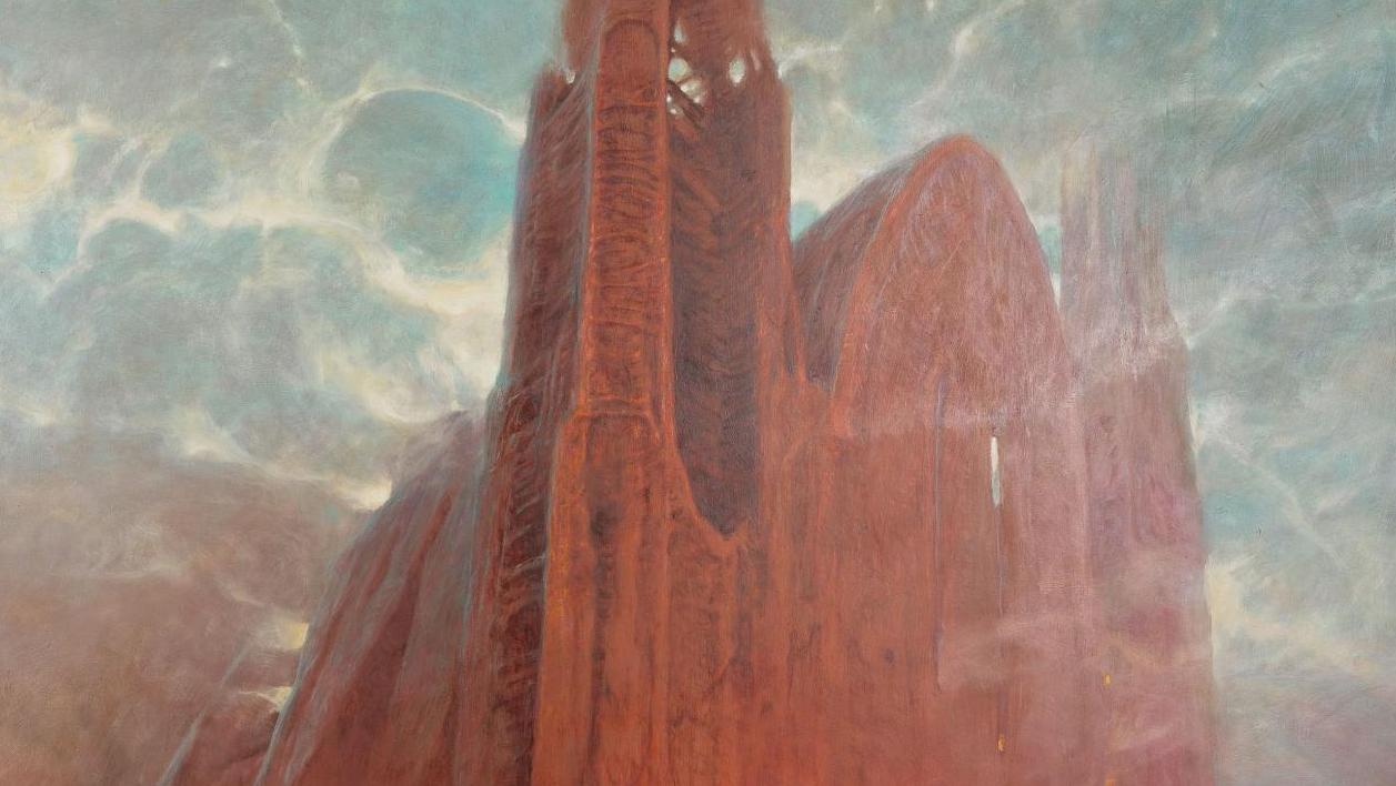Zdzisław Beksiński (1929-2005), Sans titre (Z-16), huile sur panneau, 112 x 97,5... La revanche du peintre surréaliste Zdzisław Beksiński