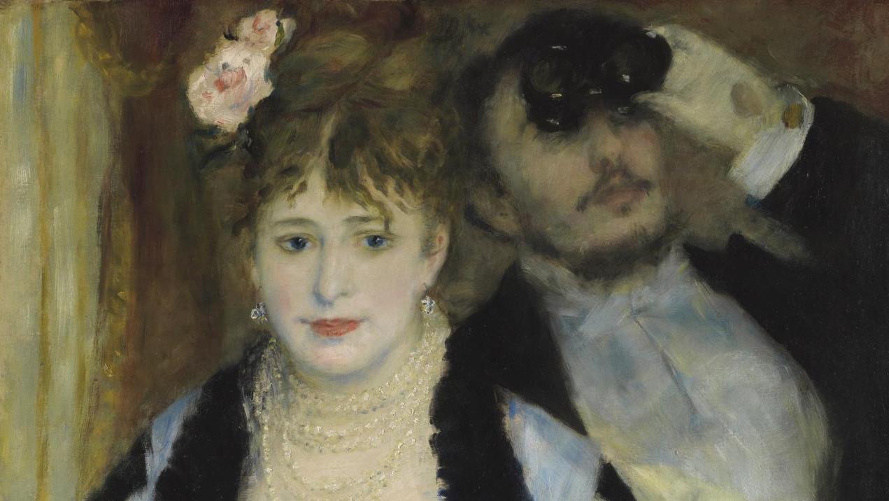 Auguste Renoir (1841-1919), La Loge, 1874, huile sur toile, 80 x 63,5 cm, Londres,... 1874 : le musée d’Orsay célèbre le cent cinquantenaire de l’impressionnisme