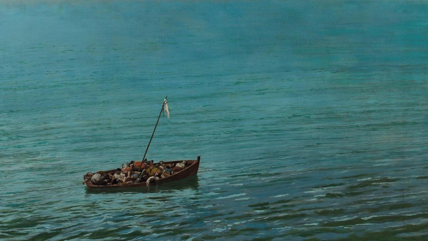 Jean-Léon Gérôme (1824-1904), L’Épave, toile signée, 70,4 x 106,3 cm. Estimation :... L’épave, une toile inédite de Jean-Léon Gérôme découverte dans une collection inconnue