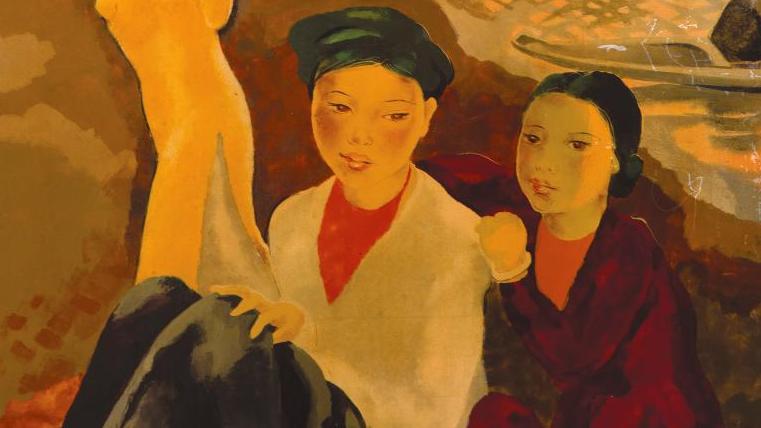 Alix Aymé (1894-1989), Femmes vietnamiennes au bord d’une rivière (ci-dessus), et... Balade dans les arts vietnamiens guidée par Alix Aymé