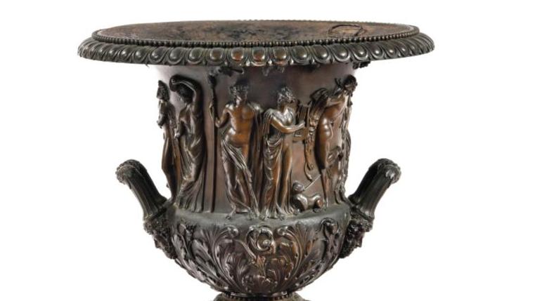 Pierre Chibout (1779-1824), d’après l’antique, vase Médicis à décor du Triomphe de... Pierre Chibout pour l’amour de l’Antique