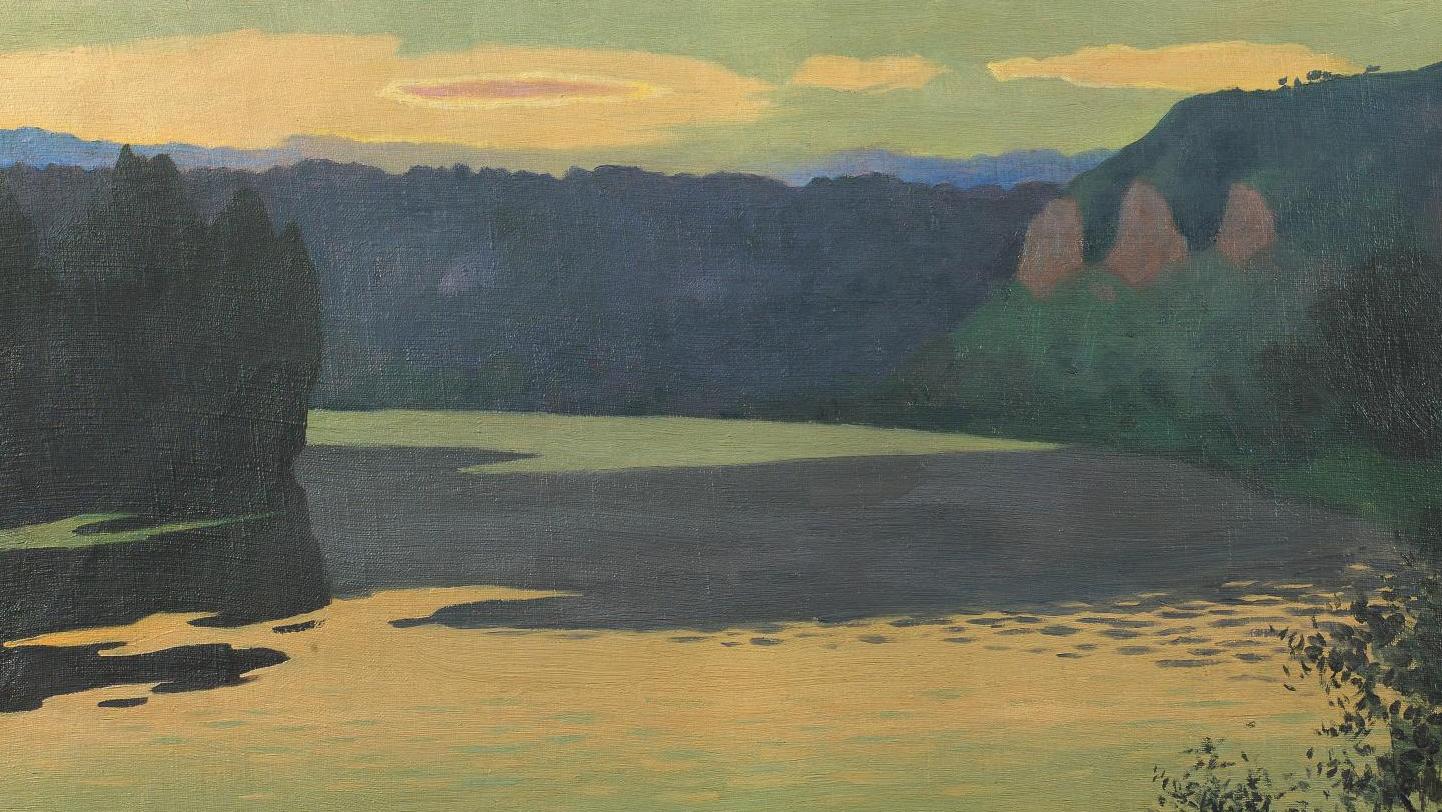 Félix Vallotton (1865-1925), La Seine aux Andelys, le soir, huile sur toile, 1924,... Une impression de sérénité avec Félix Valloton