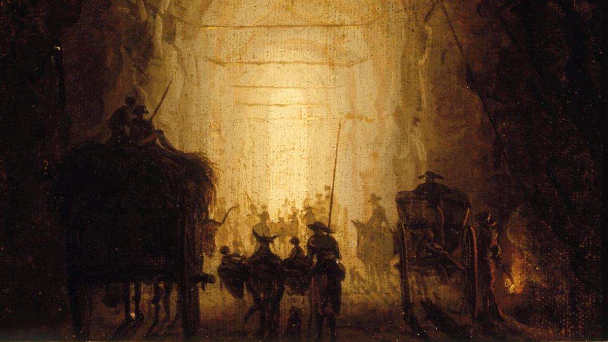 Hubert Robert (1733-1808), La Grotte du Pausilippe à Naples, 1760-1761, huile sur... Mondes souterrains au Louvre-Lens