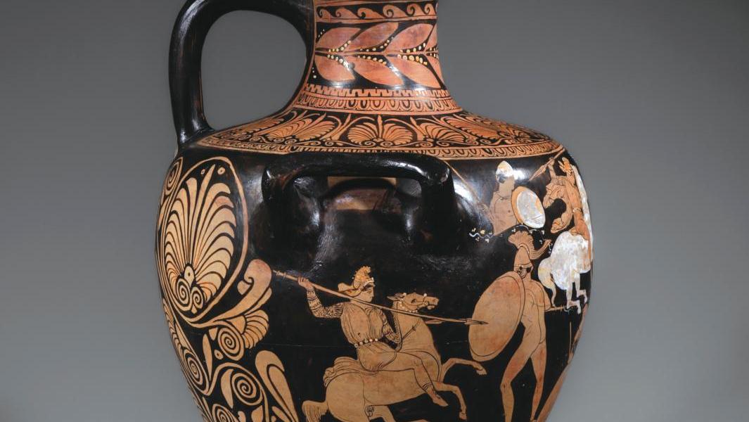 Art grec, Campanie, 360-340 av. J.-C. Attribué au peintre de Cassandre, hydrie à... La Grèce de Michel Meignan