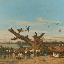 Le paradis des oiseaux selon le peintre orientaliste Charles de Tournemine - Zoom
