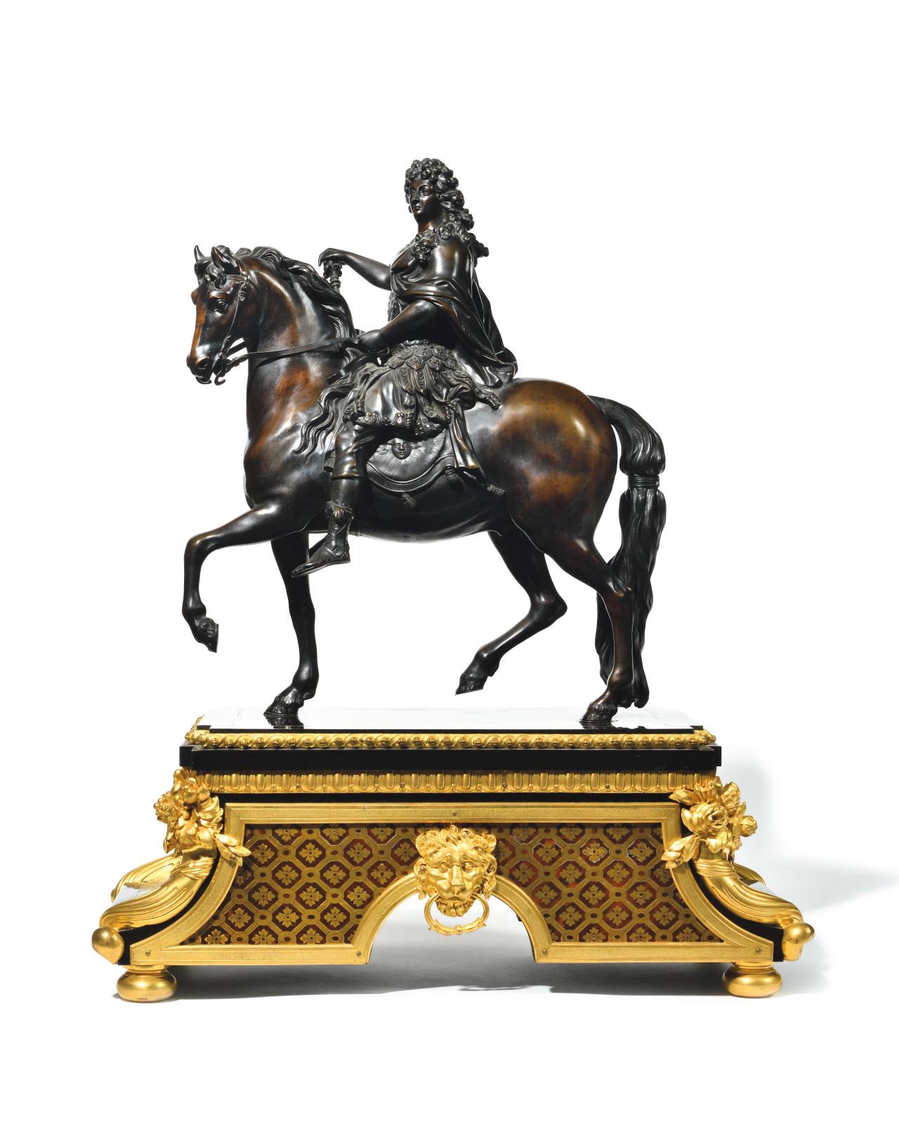 Louis XIV à cheval dans un bronze du XIXe