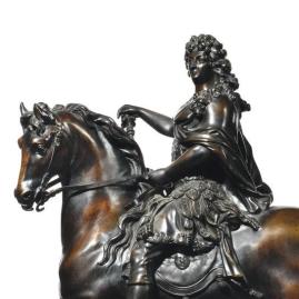 Avant Vente - Louis XIV à cheval dans un bronze du XIXe