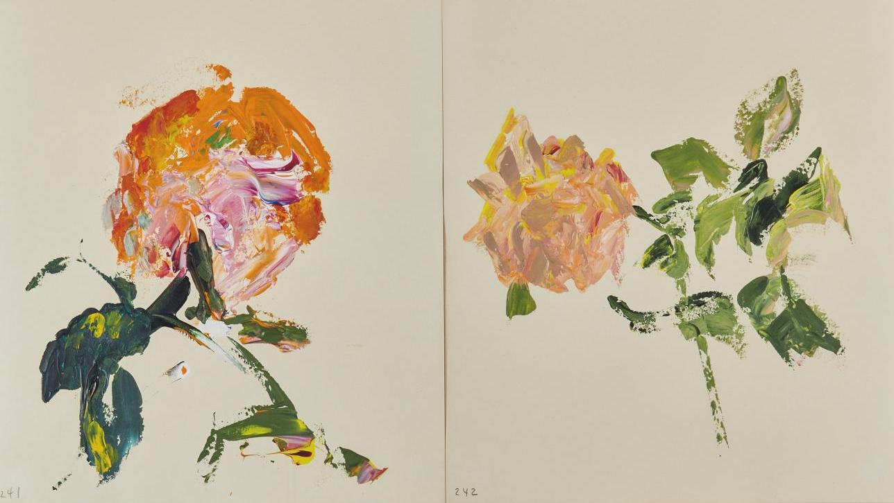 Gérard Gasiorowski (1930-1986), Fleurs nos 85 et 86, les régressions, la guerre,... Des fleurs de Gasiorowski pour une collectionneuse 