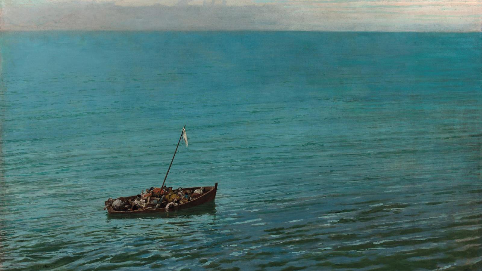 Jean-Léon Gérôme (1824-1904), L’Épave (The Shipwreck), signed painting, 70.4 x 106.3... L’épave: A Jean-Léon Gérôme Painting Rediscovered in a Previously Unknown Collection 