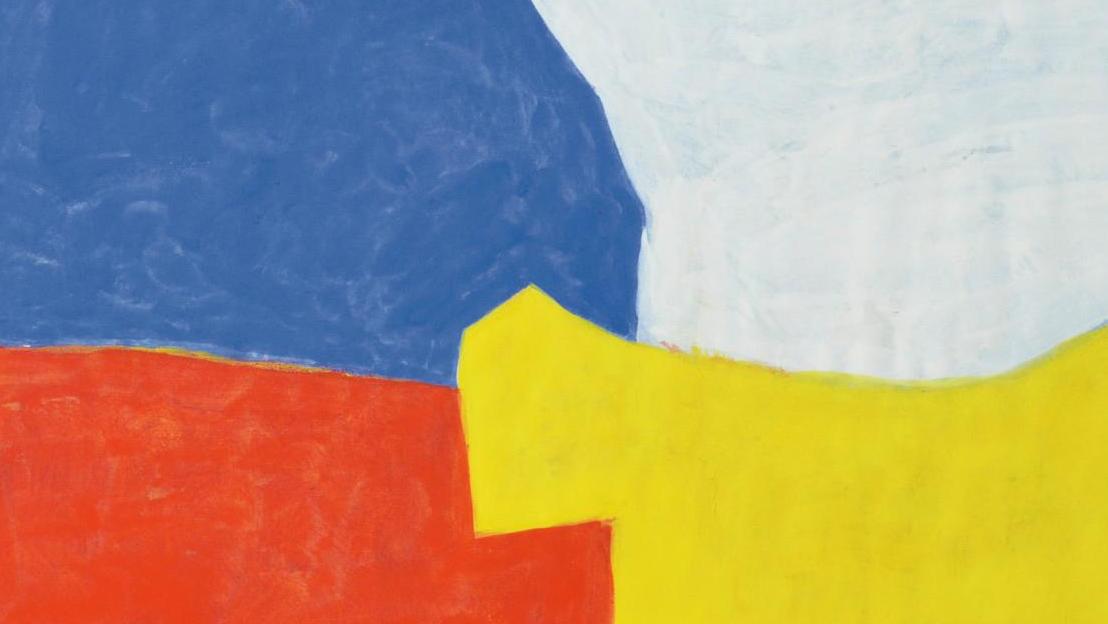 Serge Poliakoff (1900-1969), Composition abstraite, 1960, gouache sur papier, signée,... Jeu de couleurs
