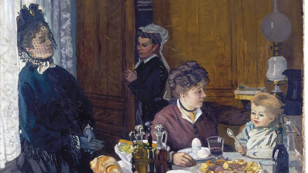 Claude Monet (1840-1926), Le Déjeuner, 1868-1869, huile sur toile, 231,5 x 151,5 cm,... Le cent cinquantenaire de la 1re exposition impressionniste à Orsay : retour sur un épisode fondateur
