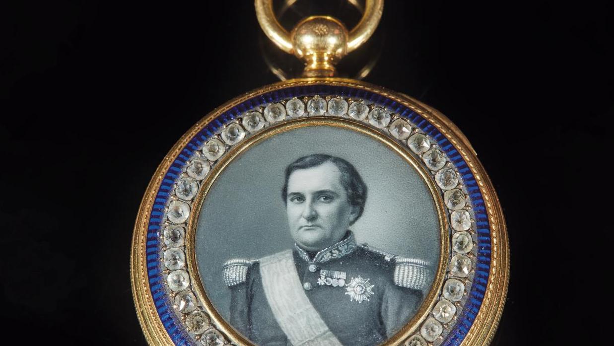 Czapek & Cie, Genève, milieu du XIXe siècle. Demi-chronomètre, montre de présent... Une montre de poche « diablotine » de Czapek pour le prince Napoléon-Jérôme
