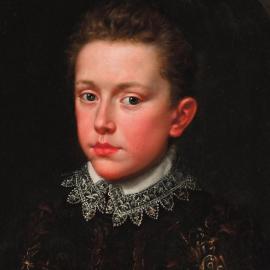 Après-vente - Un adolescent du XVIIIe en armure et une pintade de Pompon
