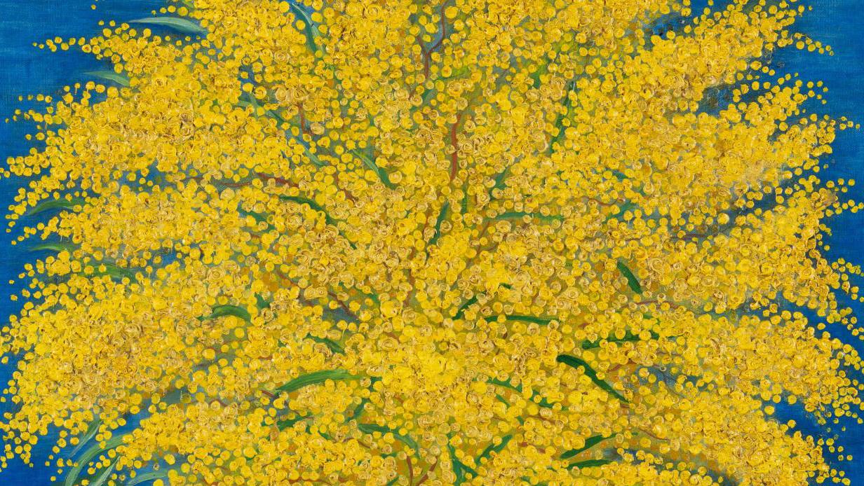 Moïse Kisling (1891-1953), Bouquet de mimosas, c. 1937, oil on canvas, signed on... Mimosas of Provence in Bloom by Moïse Kisling