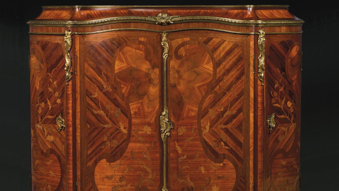 Bernard II Van Risen Burgh (1705-1766), inlaid veneered wood armoire, Louis XV period,... Would You Rather BVRB or Prouvé?