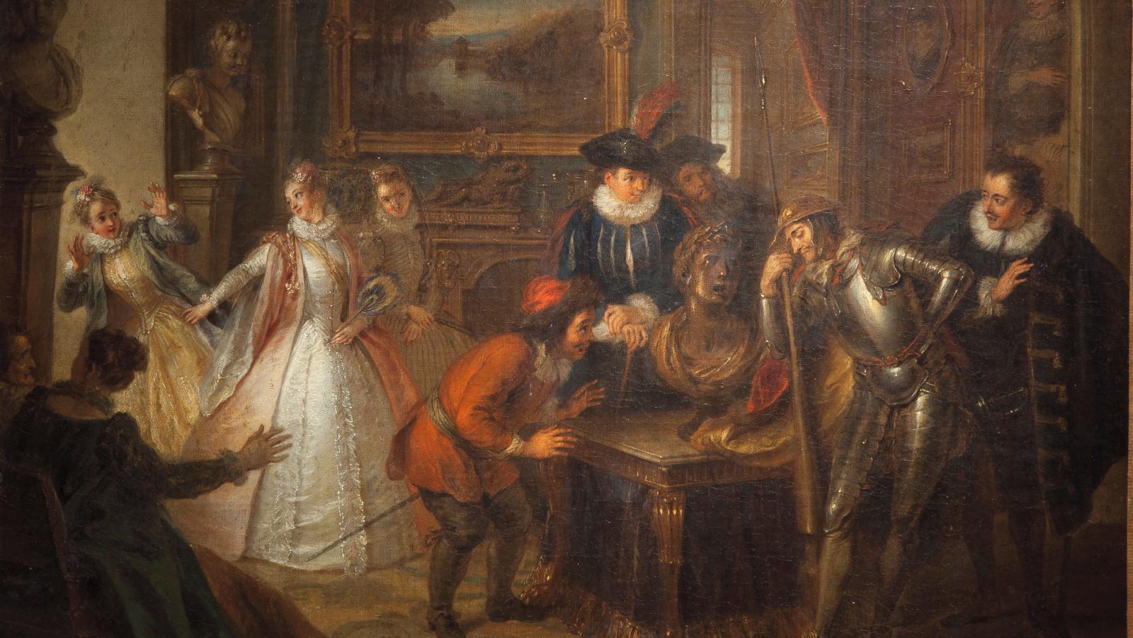 Antoine Coypel  (1661-1722), Don Quichotte consulte la tête enchantée dans la maison... Oracles et prophètes vus par les artistes au monastère royal de Brou, à Bourg-en-Bresse 