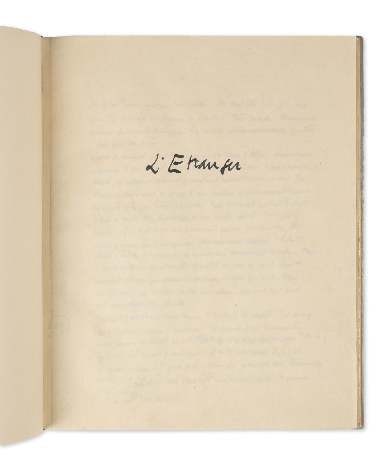 Le mystérieux manuscrit autographe de L'Étranger d'Albert Camus réapparaît sur le marché