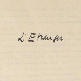 Avant Vente - Le mystérieux manuscrit autographe de L'Étranger d'Albert Camus réapparaît sur le marché
