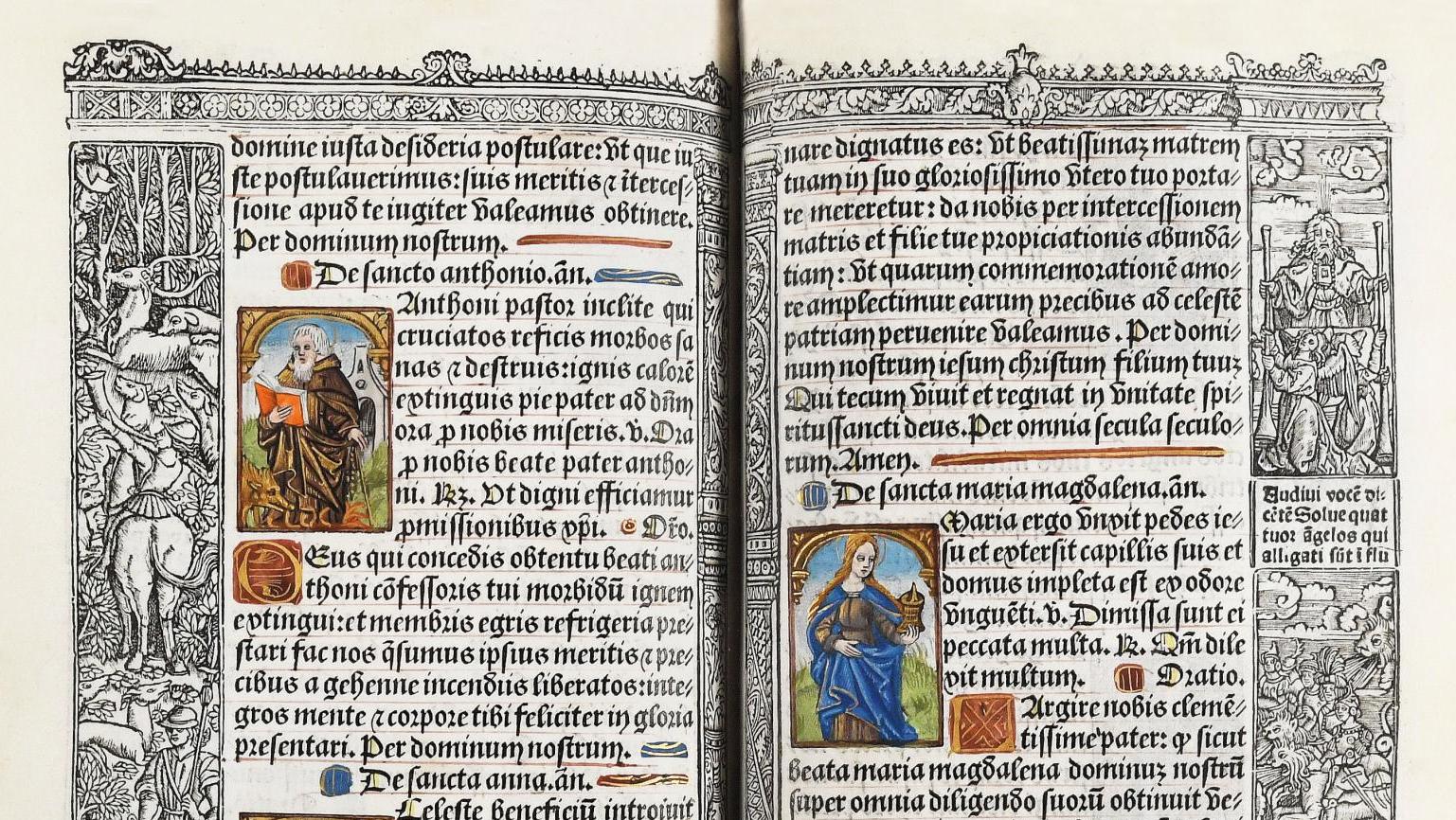 Heures à l’usaige de Rome tout au long sans rien requerir, 1407, 1 volume grand in-8e... Des livres et des lettres dans la vente de deux bibliothèques lyonnaises spécialisées dans la Renaissance