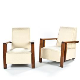 Deux fauteuils modernistes d'André Sornay 