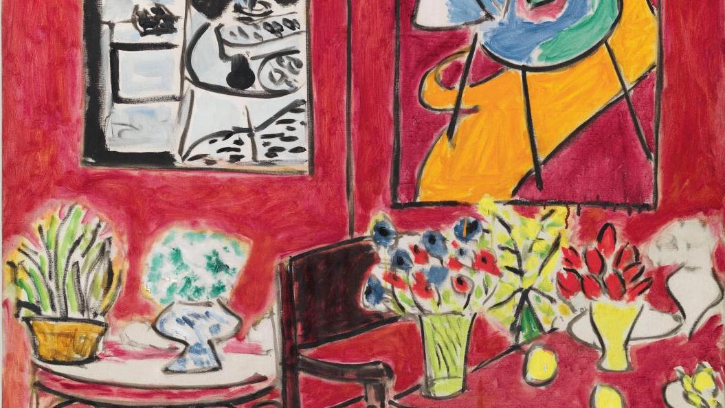 Henri Matisse (1869-1954), Grand intérieur rouge, 1948, huile sur toile, 146 x 97... L’Atelier rouge de Matisse à la Fondation Louis Vuitton