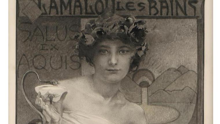Alphonse Mucha (1860-1939), Lamalou-les-Bains, hommage au docteur Charcot, 1903,... La collection d’une vie, de Mucha à Gérôme