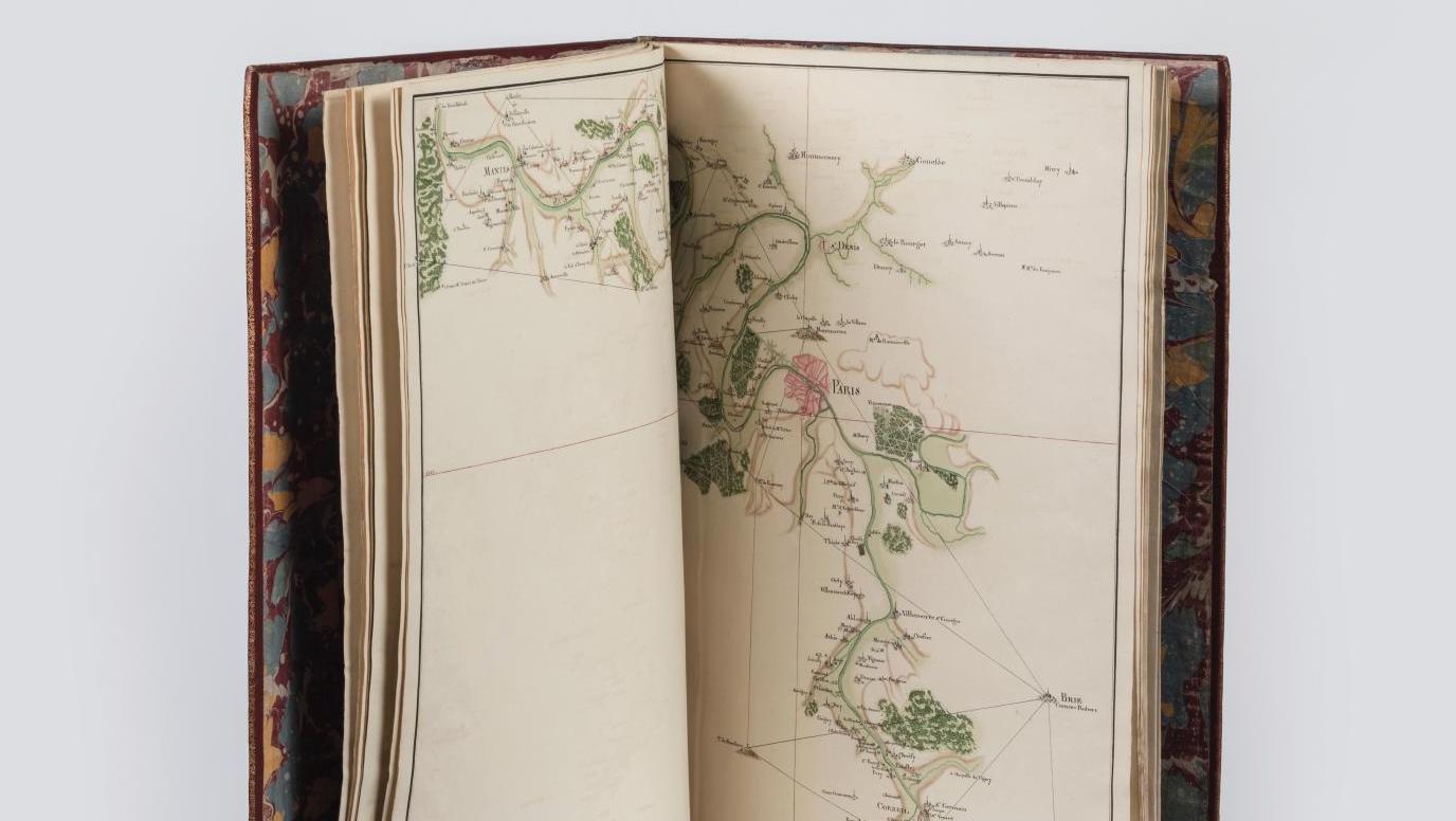 Carte Ancienne Du Cours De La Seine De Montereau à Paris - Édition 1924, Rare