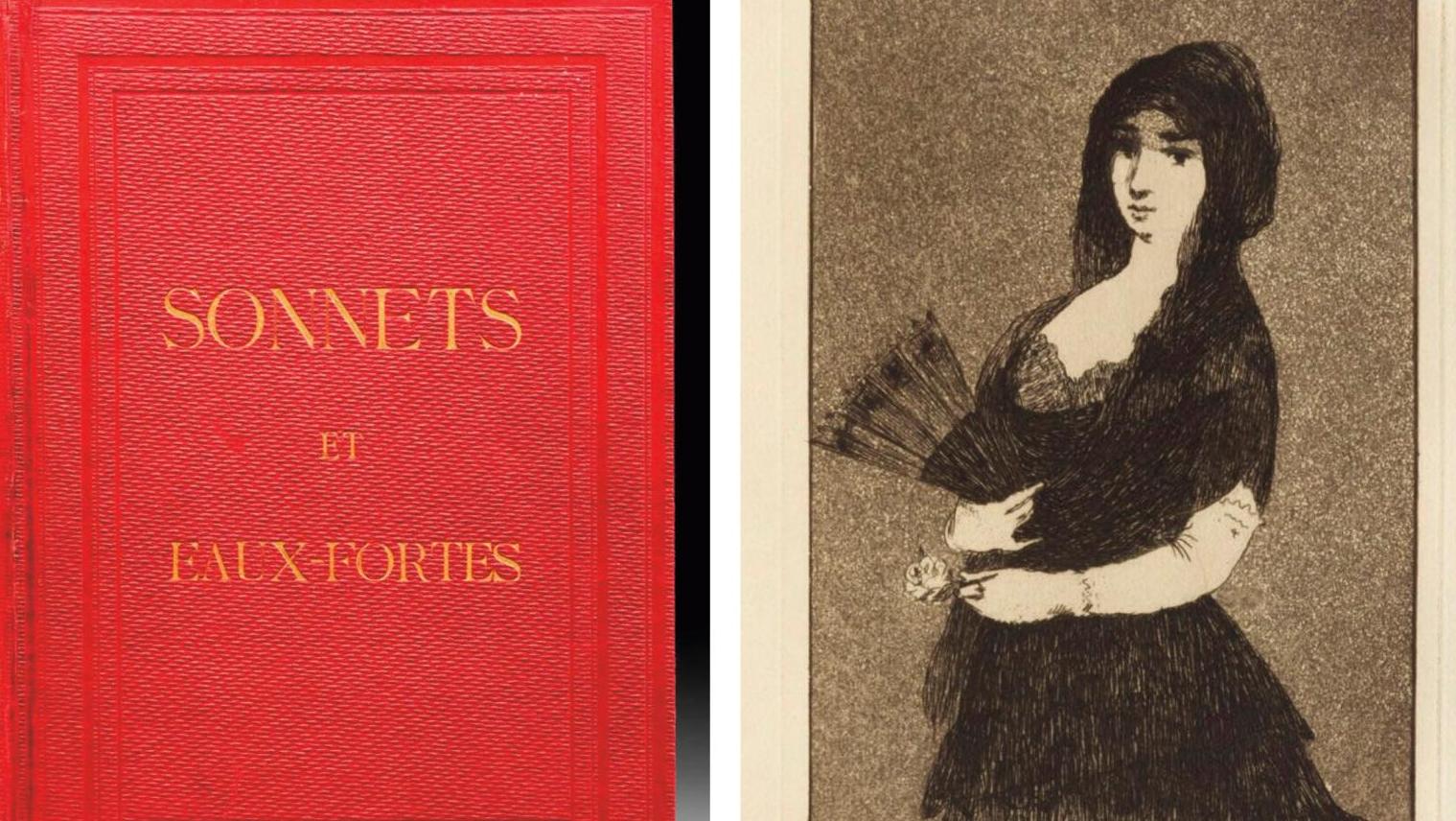 Sonnets et eaux-fortes, Paris, Alphonse Lemerre, 1869, 41 eaux-fortes notamment de... Joël Dupont, une bibliothèque convoitée 