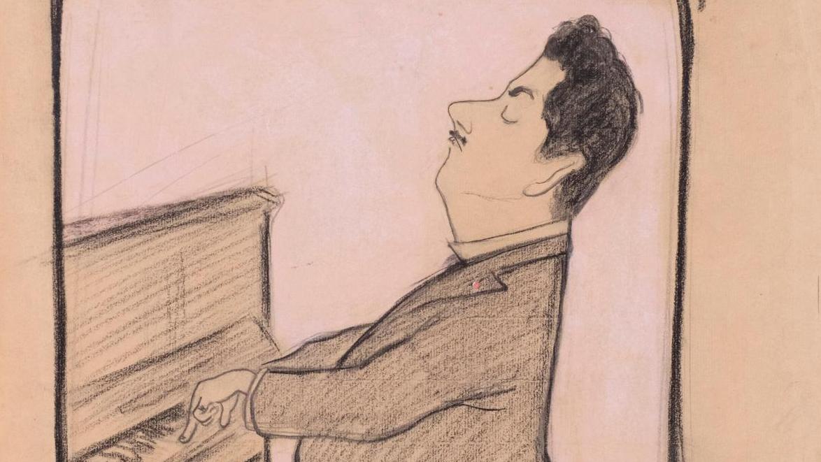 Leonetto Cappiello (1875-1942), Puccini au piano, 1898, mine de plomb, pastel et... Cappiello caricaturiste au musée d’Art et d’Histoire Louis-Senlecq