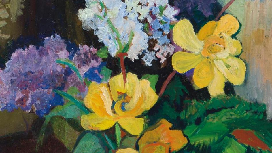 Suzanne Valadon (1865-1938), Vase de fleurs, 1922, huile sur toile, 47 x 37,5 cm.... Bel accueil pour des fleurs de Suzanne Valadon 