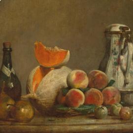 Jean-Siméon Chardin, un melon bien tranché - Zoom