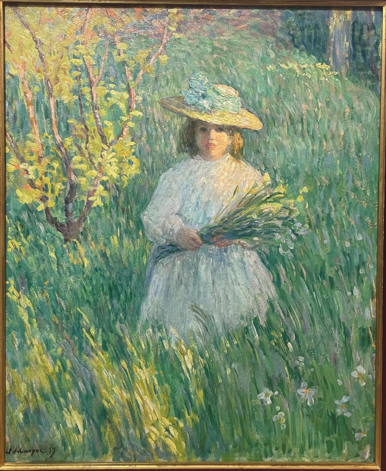  La petite fille dans la prairie du peintre Henri Lebasque