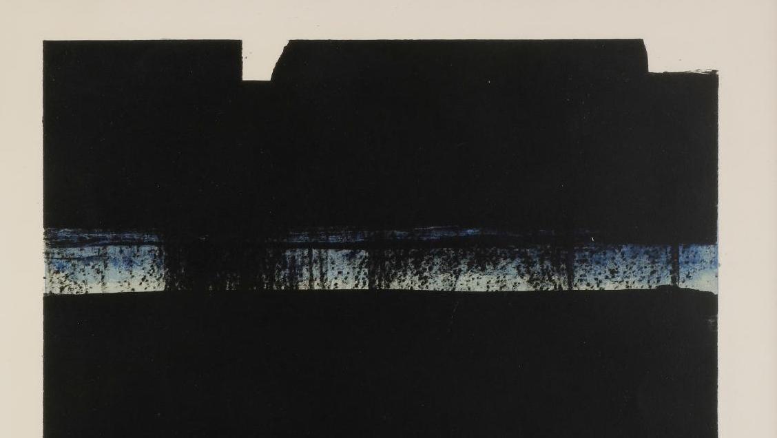 Pierre Soulages (né en 1919), Lithographie 32a, 1974, épreuve numérotée d’un tirage... Soulages, lumière et lithographie