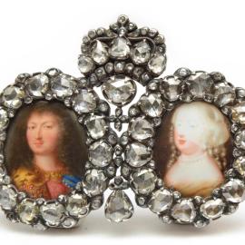 Zoom - Une boite à portraits émaillés du roi Louis XIV et de la reine Marie-Thérèse d’Autriche