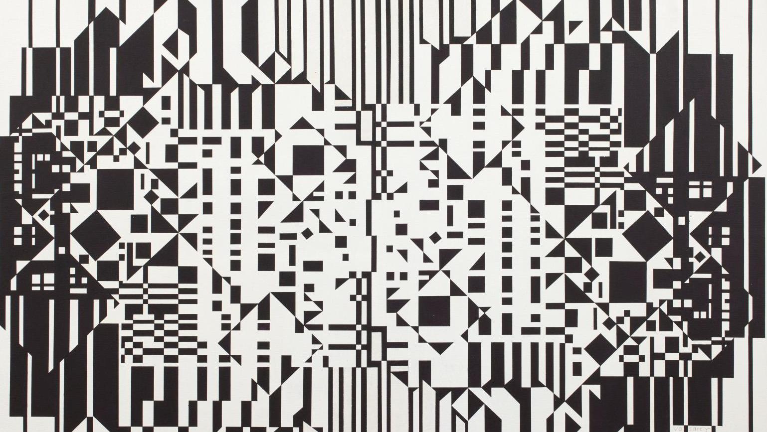Victor Vasarely (1906-1997), Bi-Syrom, 1956/76, acrylic on canvas, 71 x 108 cm/27.95... The Journey of a Contemporary Collection from Abstract to Figurative Art