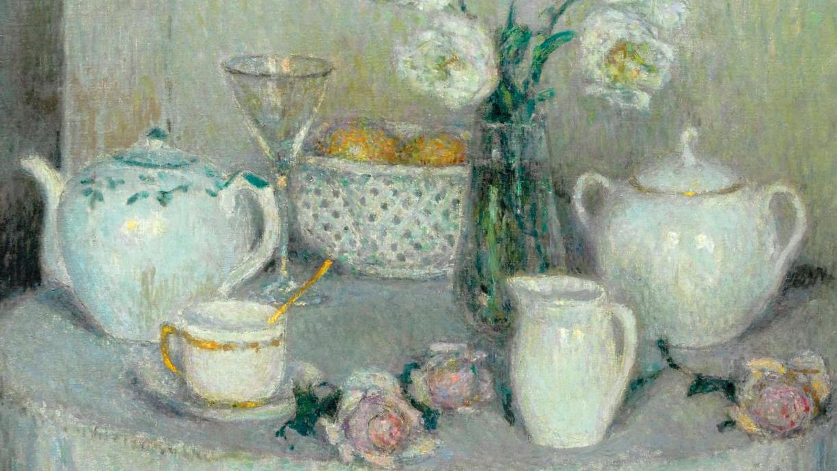 Henri Le Sidaner (1862-1939), La Table, harmonie blanche (Table: In White Harmony),... Martin and Le Sidaner: An Intimist Duo in Evian