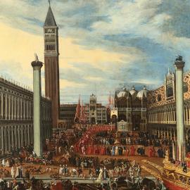  An Important Venetian Ceremony Painted in 1673 by Joseph Heintz the Younger