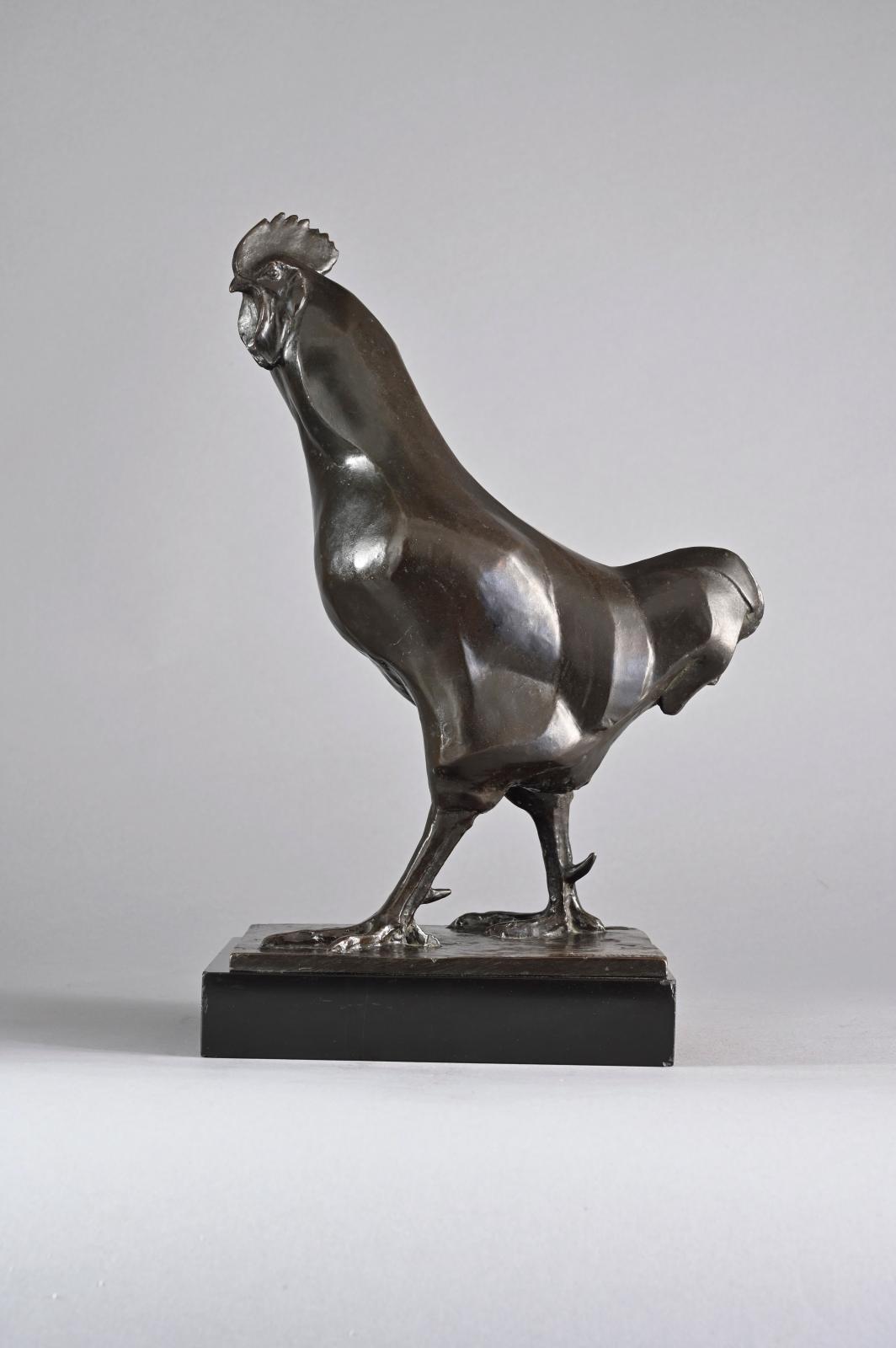 Un coq de Charles Artus, un bronze roi de la basse-cour
