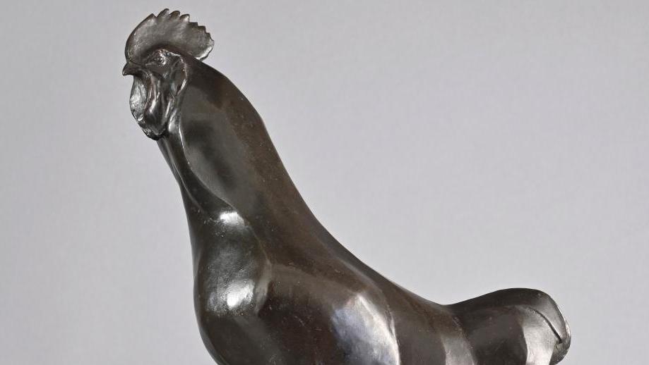 Charles Artus (1897-1978), Coq (vers 1927-1928), bronze à patine brun-noir, tirage... Un coq de Charles Artus, un bronze roi de la basse-cour