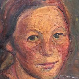 Un autoportrait précoce de Maria Lassnig