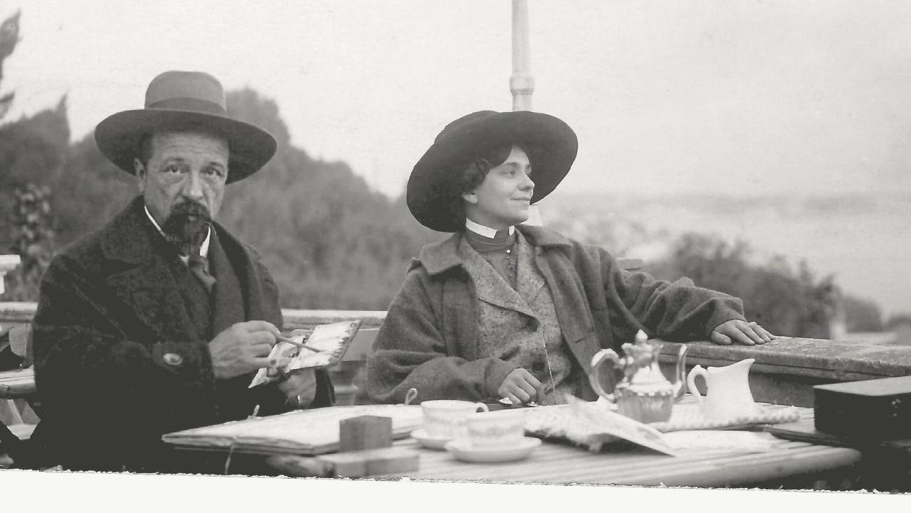 Paul Signac et Jeanne Selmersheim-Desgrange à Antibes, 1913.  Signac et Zola, La gloire du nom
