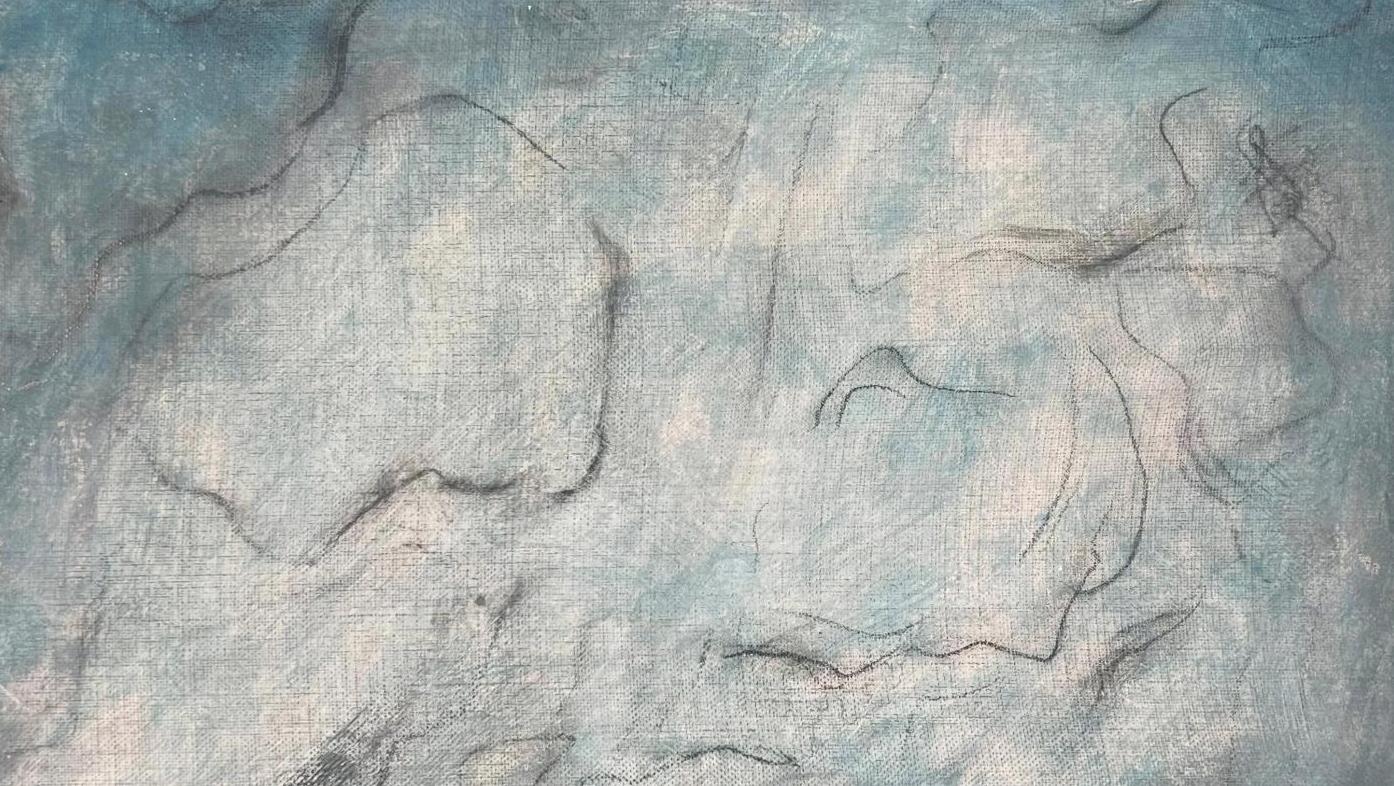 Joseph Sima (1891-1971), Composition, 1959, huile sur toile, signée et datée, 24... L’immatériel par Sima, le paysage par Pitloo