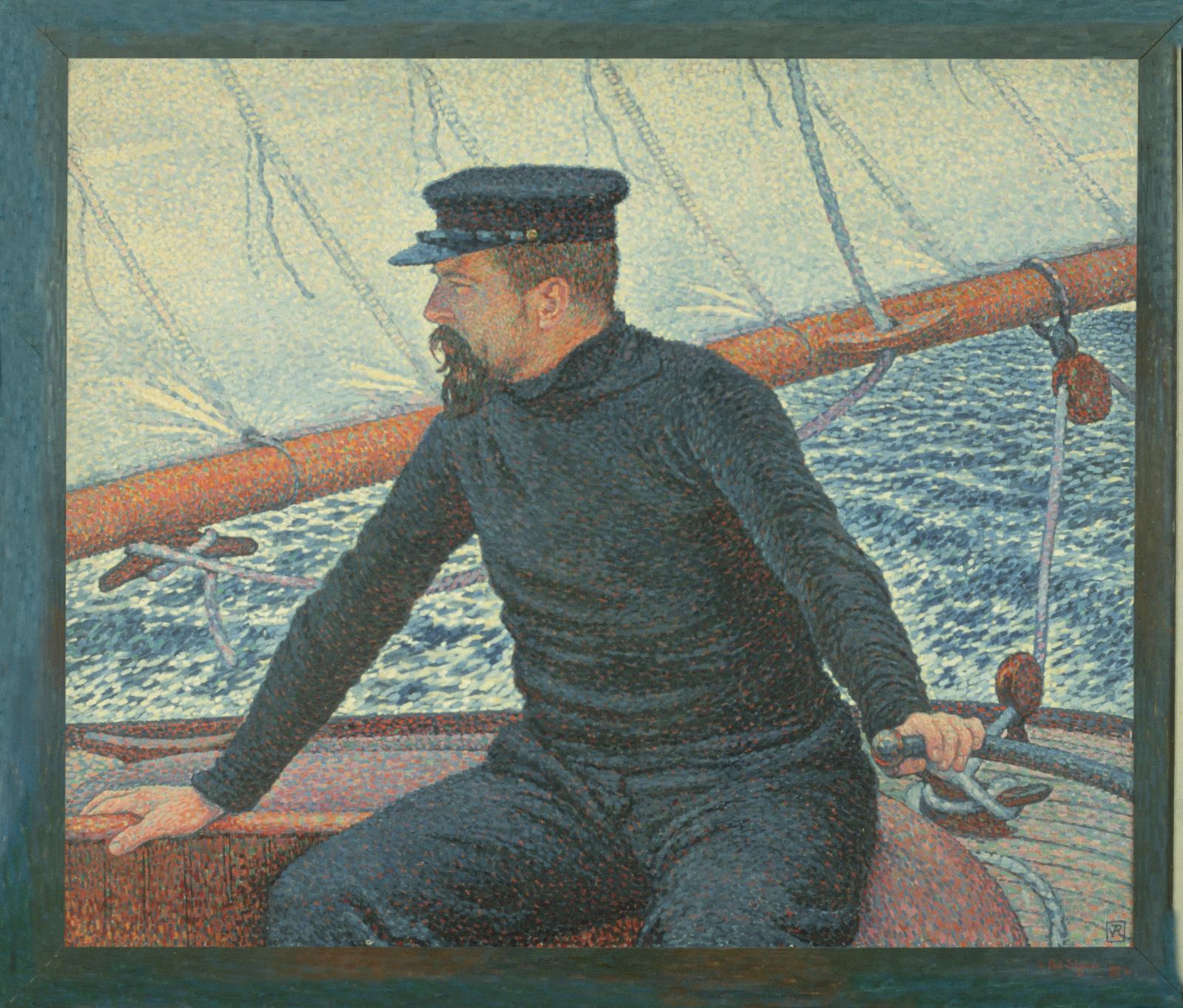 Théo Van Rysselberghe, Signac sur son bateau, 1886, collection particulière. 